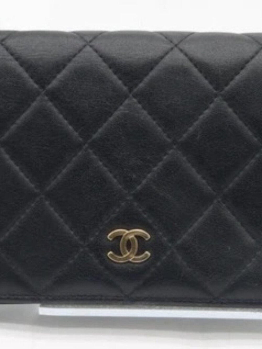 Chanel CC Logo Black Quilted Matelasse Bifold Long Wallet - 13400533